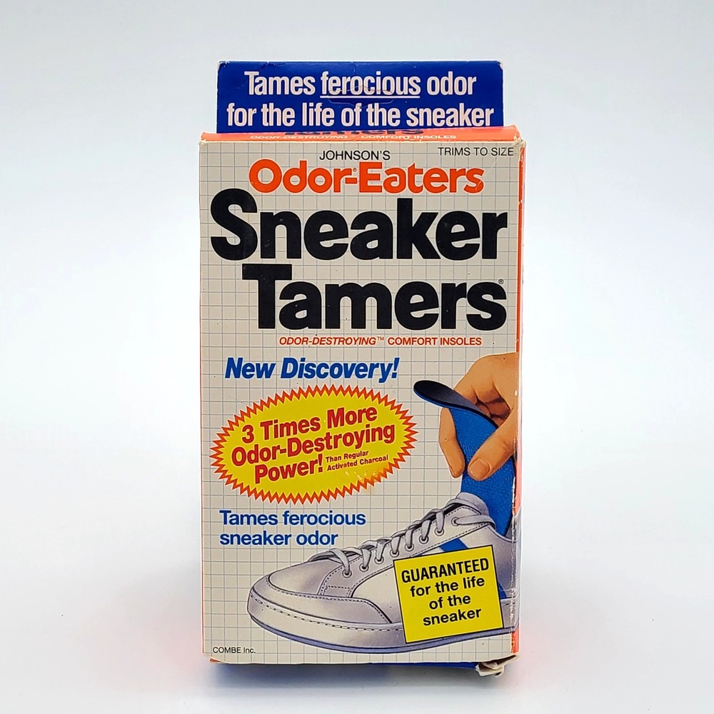 Vintage Johnson's Odor-Eaters Sneaker Tamers EMPTY BOX Nostalgic Graphics